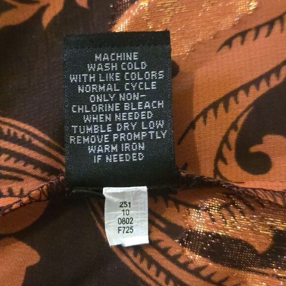 Anna Sui For Target S Sheer Blouse Ruffle Metallic Party Feminine Fairy Isle - Picture 5 of 7